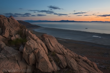 Antelope Island At Sunset